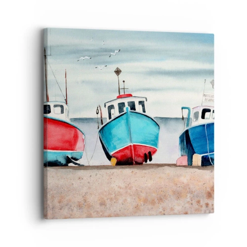 Canvas picture - Ready for Fishing - 30x30 cm