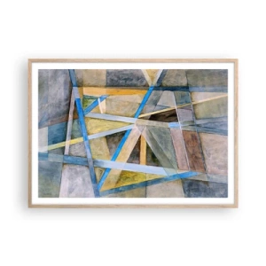 Poster in light oak frame - Straight Or Slanted? - 100x70 cm