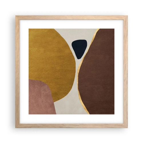 Poster in light oak frame - Abstract - Place in sSace - 40x40 cm
