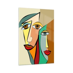 Glass picture - Cubist Couple - 80x120 cm