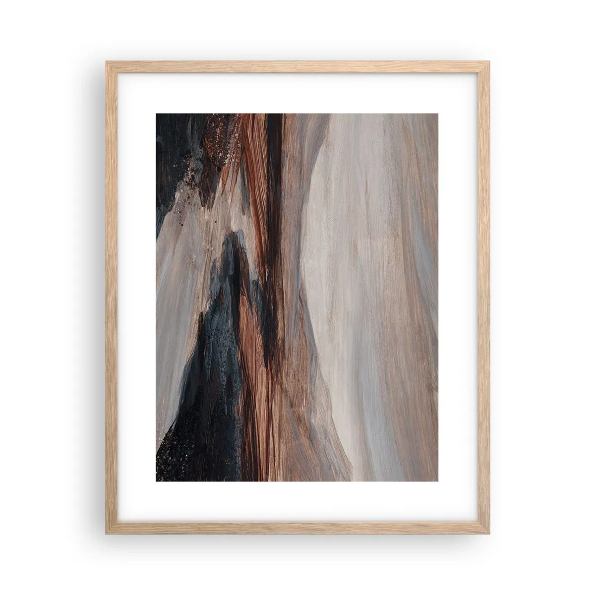 Poster in light oak frame - Quiet Valley - 40x50 cm