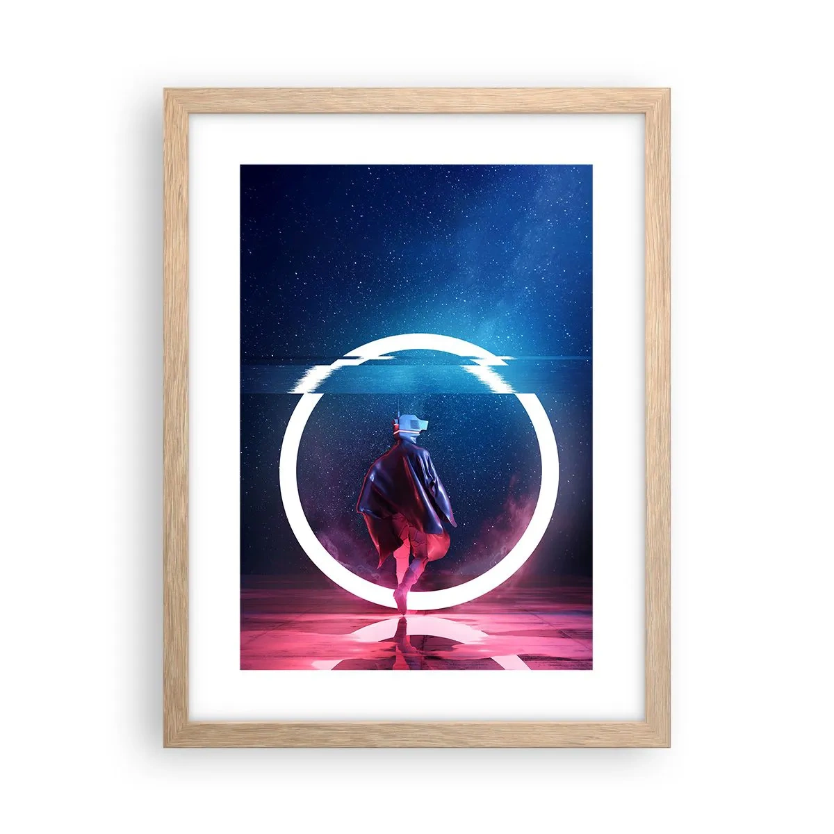 Poster in light oak frame - Between Worlds - 30x40 cm