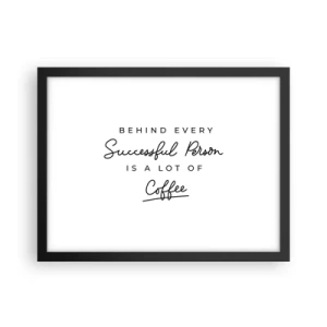 Poster in black frame - Secret of Success - 40x30 cm
