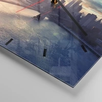 Clock face with lines