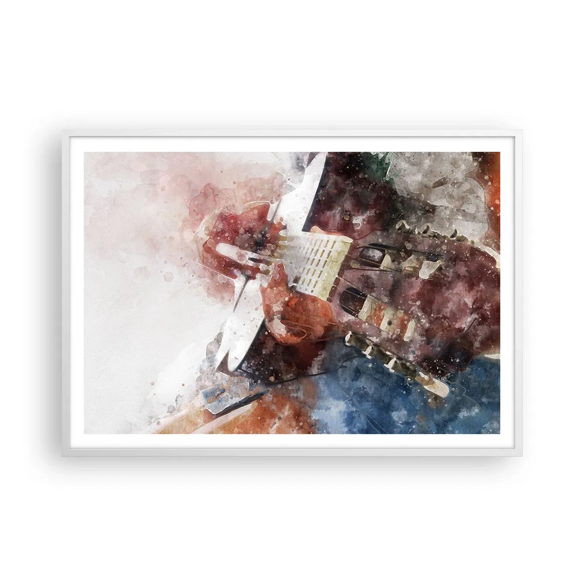 Poster in white frmae - And What do You Think? - 100x70 cm