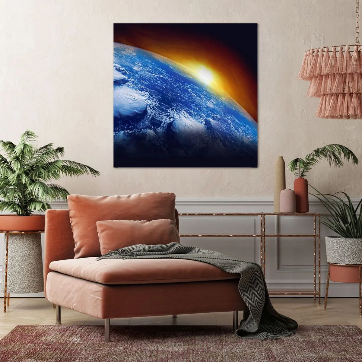 Canvas picture - Sunrise by the Blue Planet - 60x60 cm