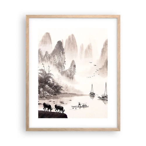 Poster in light oak frame - Everyday Life in the East - 40x50 cm