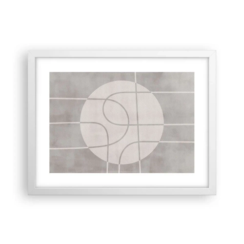 Poster in white frmae - Circular and Straight - 40x30 cm