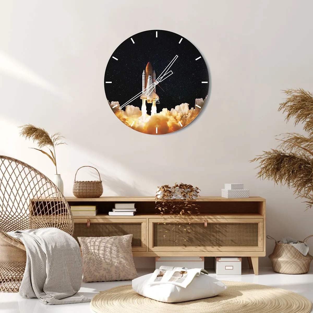 Wall clock - Clock on glass - As Astra! - 30x30 cm