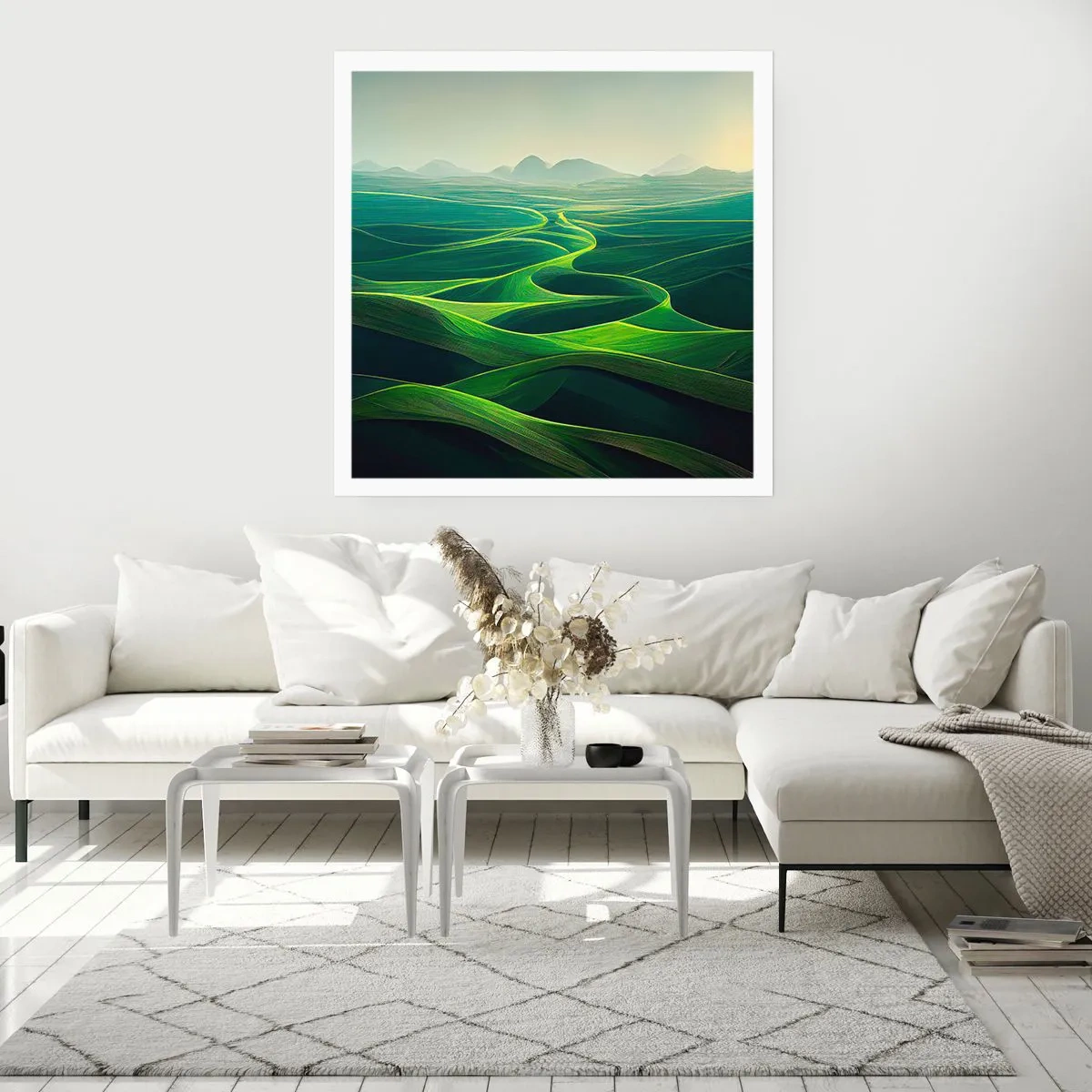 Poster - In Green Valleys - 40x40 cm