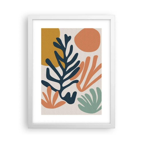 Poster in white frmae - Coral Sea - 30x40 cm