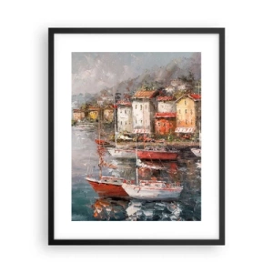 Poster in black frame - Romantic Marina - 40x50 cm