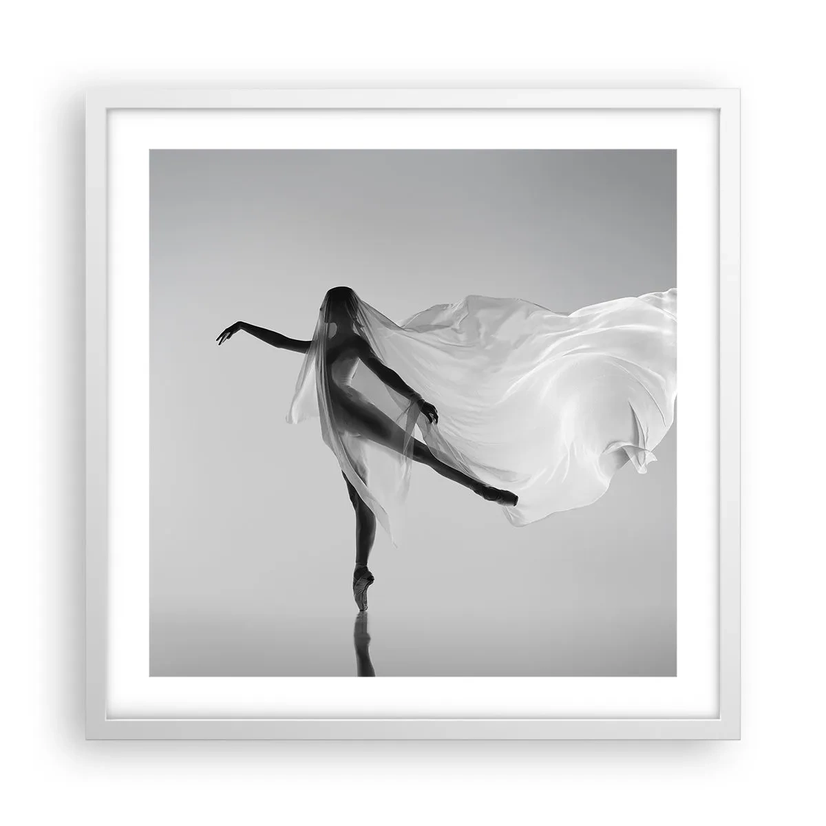 Poster in white frmae - Lightness and Grace - 50x50 cm