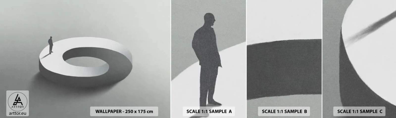 Photo Wallpaper Sample Self-Adhesive Deluxe Sticker - Puzzle It out - Man, 3D, Businessman - 100x30 cm