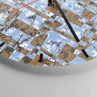 Clock face with lines