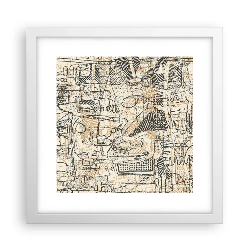 Poster in white frmae - Waiting to Be Decoded - 30x30 cm