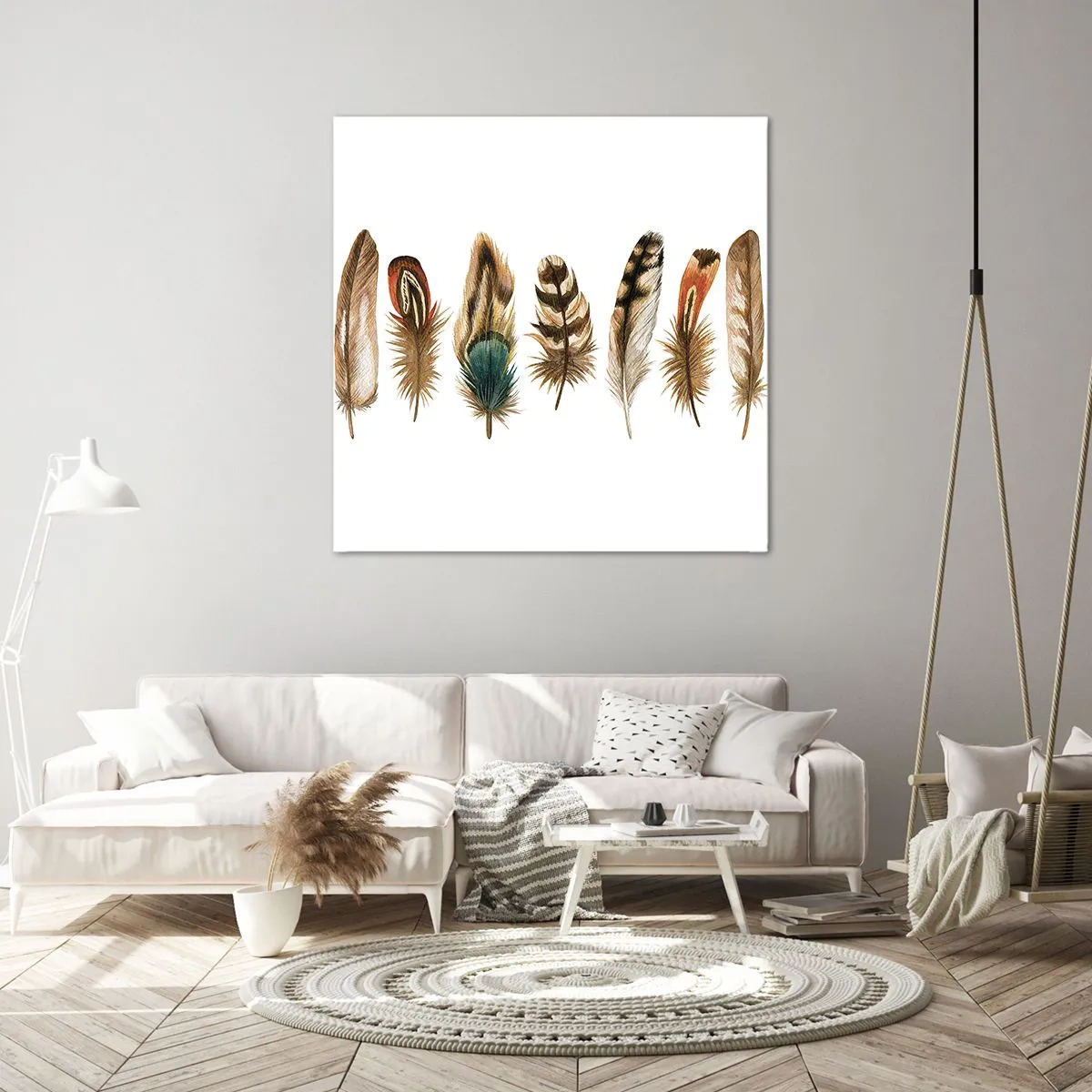 Canvas picture - Feather Variation - 70x70 cm
