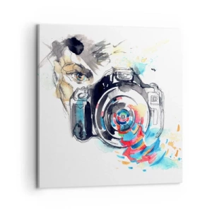 Canvas picture - In the Eye of the Lens - 60x60 cm