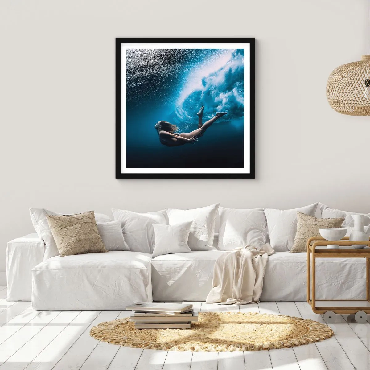 Poster in black frame - Contemporary Syren - 60x60 cm