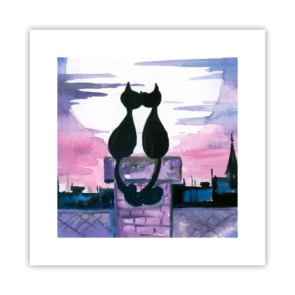 Poster - Rendezvous under the Moon - 30x30 cm
