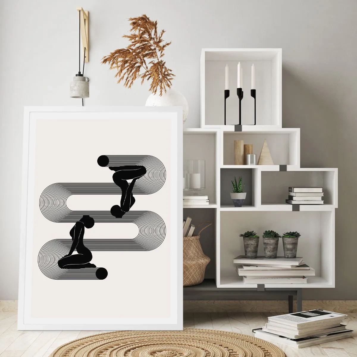 Poster in white frmae - Sensual Symmetry - 40x50 cm