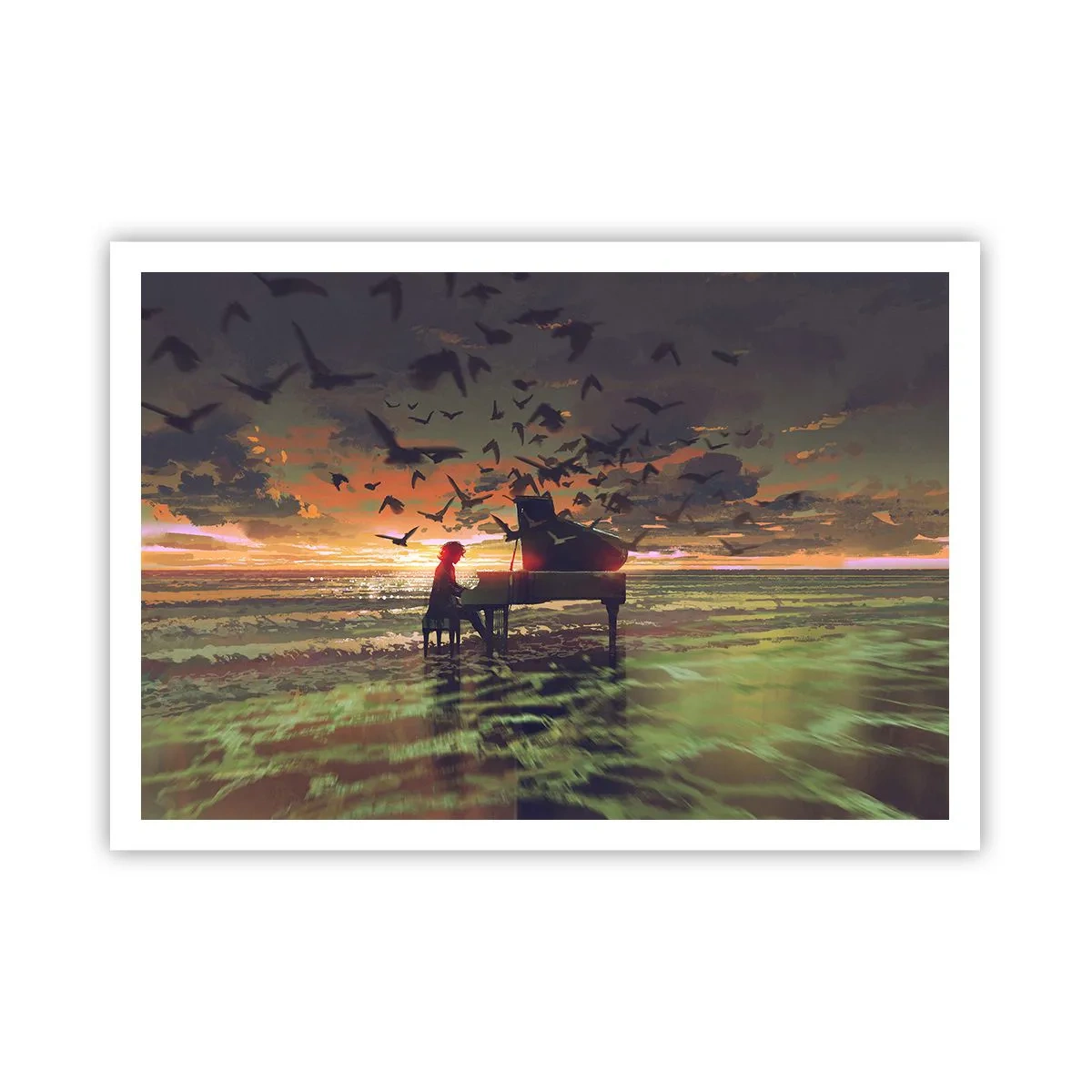 Poster - Concert for Piano and Waves - 100x70 cm
