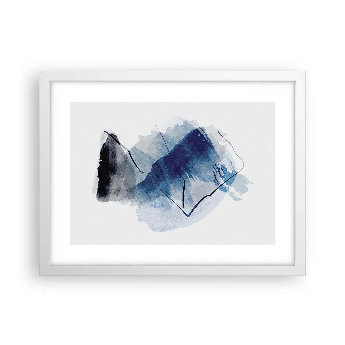 Poster in white frmae - Ice Mountain - 40x30 cm