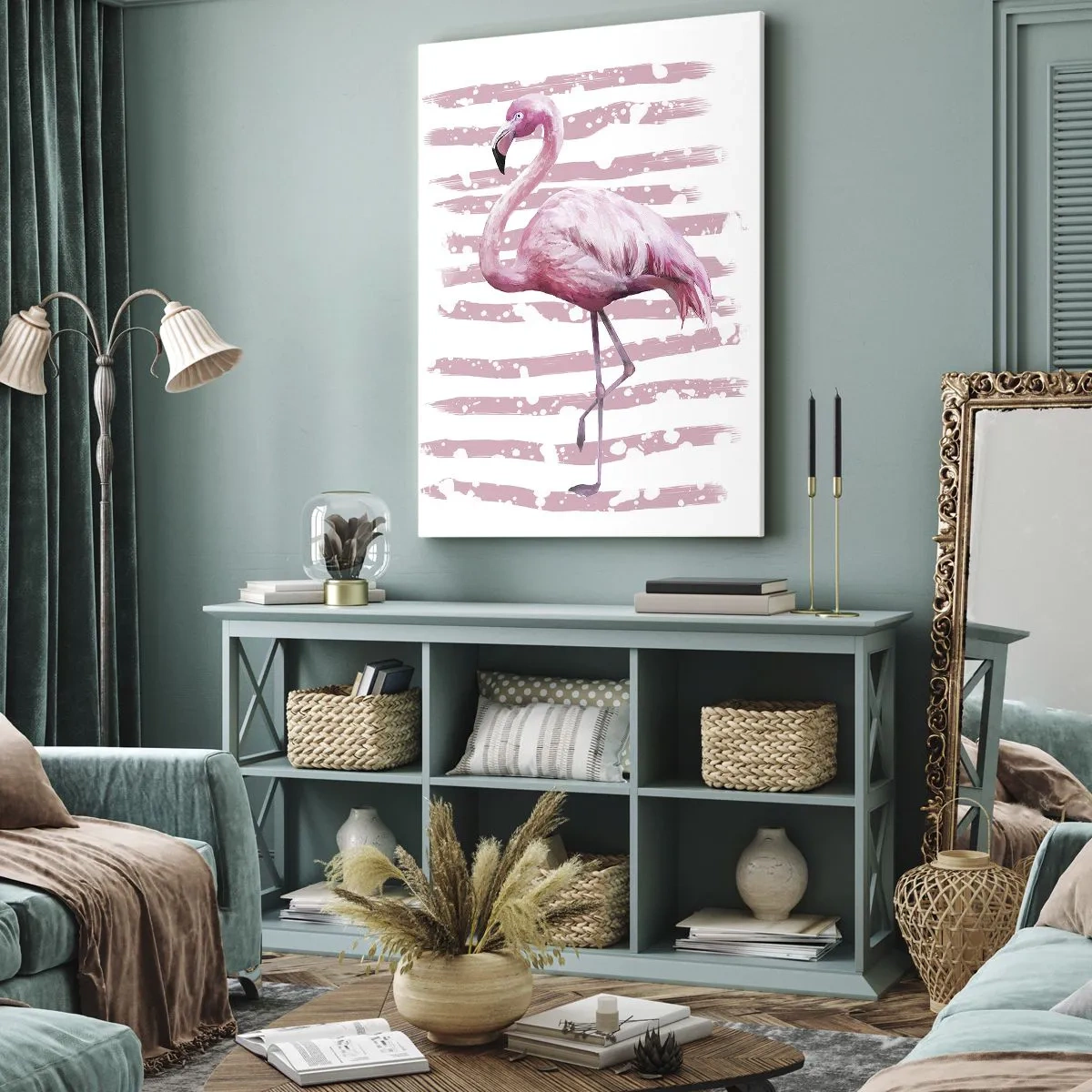 Canvas picture - With Dignity but in Pink - 45x80 cm