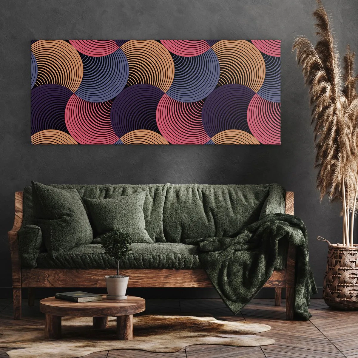Canvas picture - In a Circular Rhythm - 100x40 cm