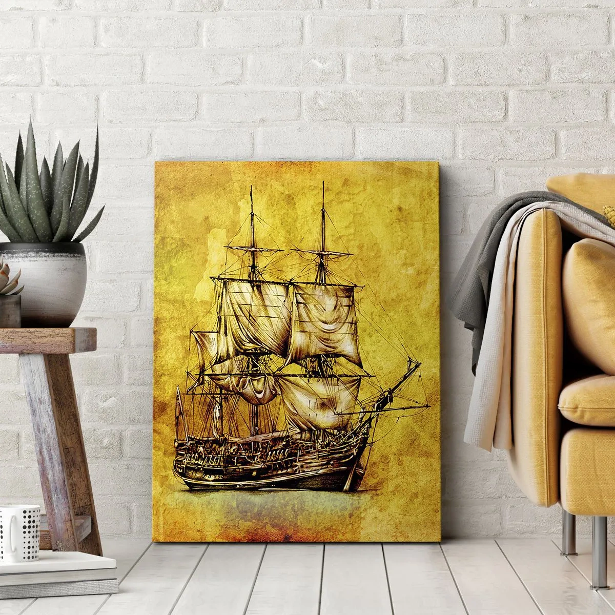 Canvas picture - Direction Tortuga! - 45x80 cm