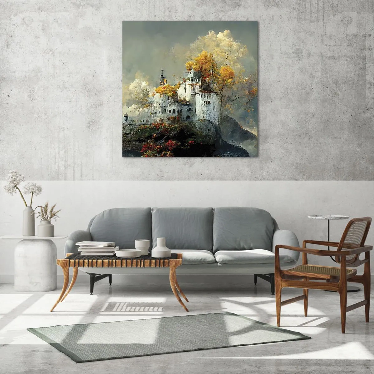 Glass picture - Beginning of a Romantic Tale - 30x30 cm