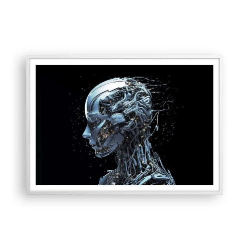 Poster in white frmae - Technology Is a Woman - 100x70 cm
