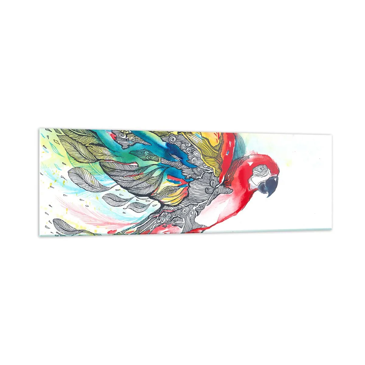 Glass picture - Live Colourfully - 160x50 cm