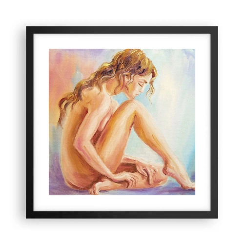 Poster in black frame - Nude of Youth - 40x40 cm