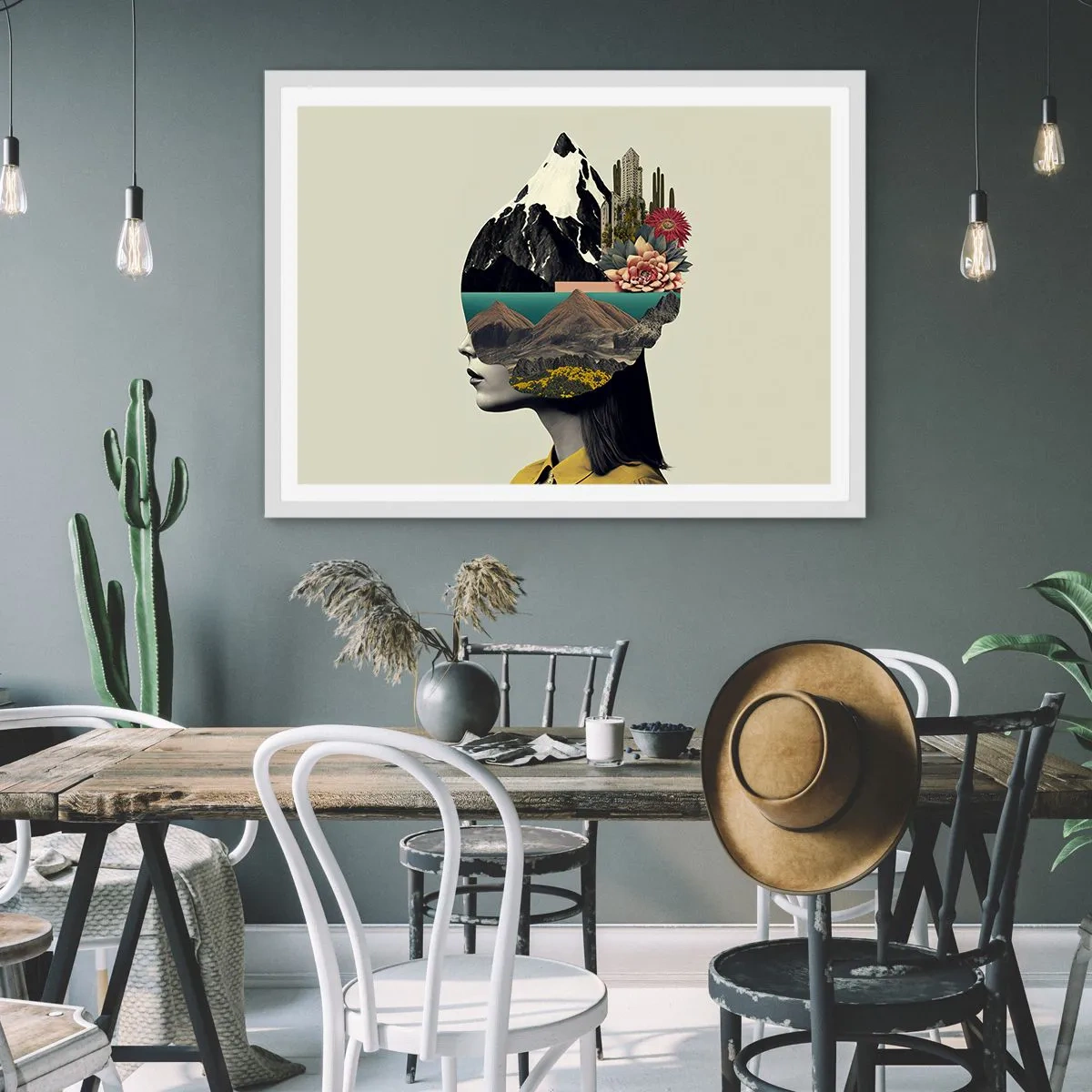 Poster in white frmae - Woman - Always a Mystery - 70x50 cm