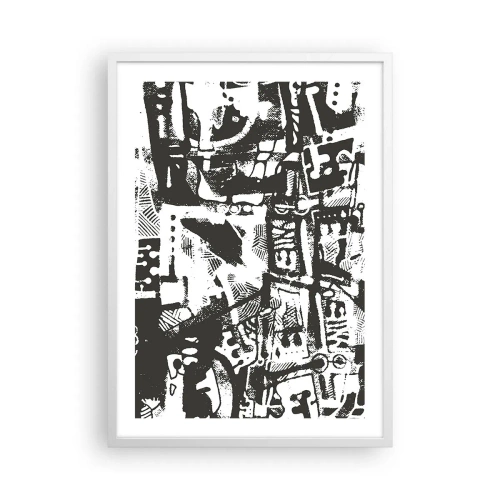 Poster in white frmae - Order or Chaos? - 50x70 cm