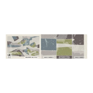 Photo Wallpaper Sample Standard Eco - Composition with Window Pane - Shapes, Abstraction, Pastel - 100x30 cm