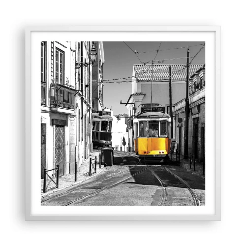 Poster in white frmae - Spirit of Lisbon - 60x60 cm