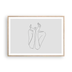 Poster in light oak frame - What Girls Are Dreaming of - 100x70 cm
