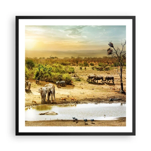 Poster in black frame - There Is a River that Flows from Eden - 60x60 cm