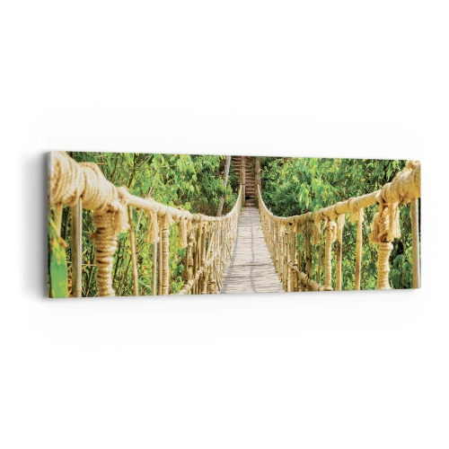 Canvas picture - Suspended in Green - 90x30 cm