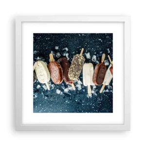 Poster in white frmae - Taste of the Hot Summer - 30x30 cm