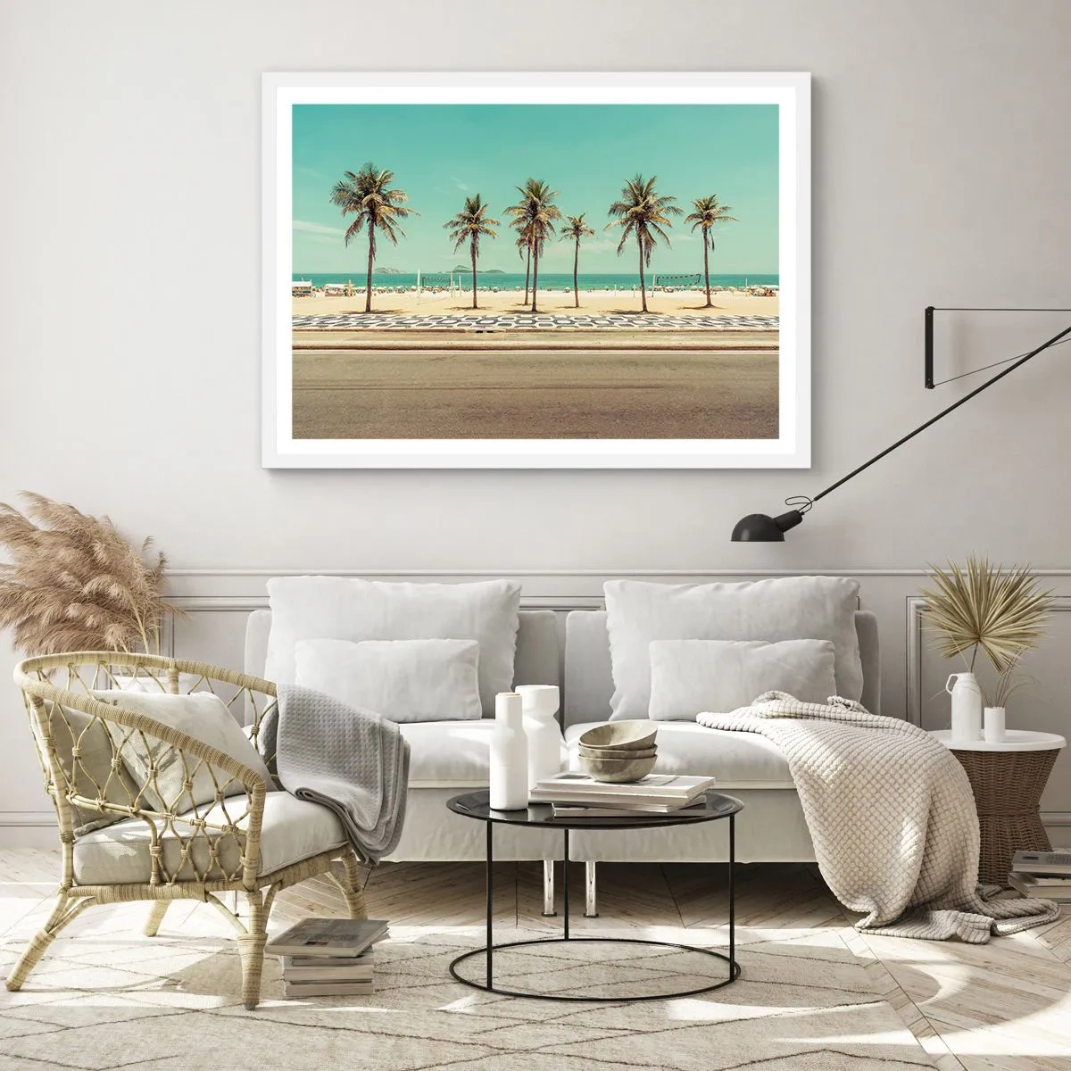 Poster in white frmae - By the Beach - 70x50 cm