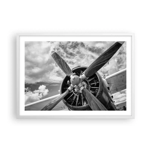 Poster in white frmae - Conquerer of the Skies - 70x50 cm