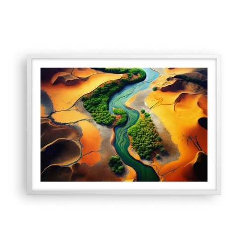 Poster in white frmae - Life-giving River - 70x50 cm