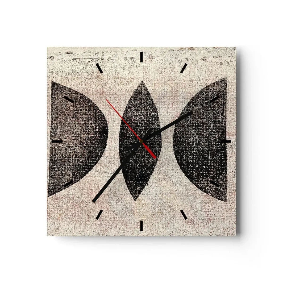 Wall clock - Clock on glass - Ethnic Abstraction - 40x40 cm