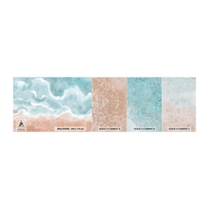 Photo Wallpaper Sample Premium Canvas - Cloudy Abstract - Beach, Landscape, Sea - 100x30 cm