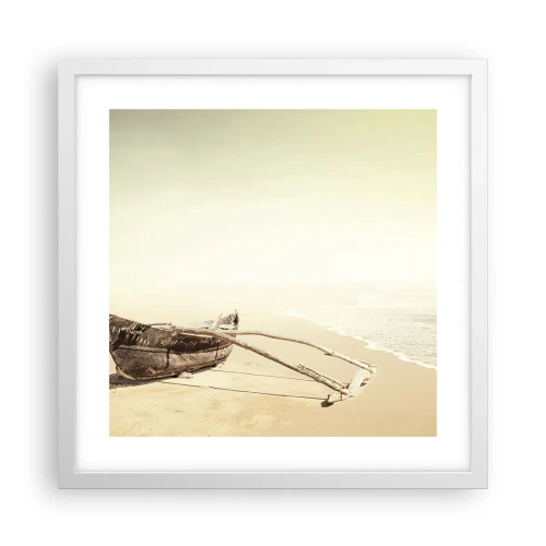 Poster in white frmae - Throwback to South Seas - 40x40 cm