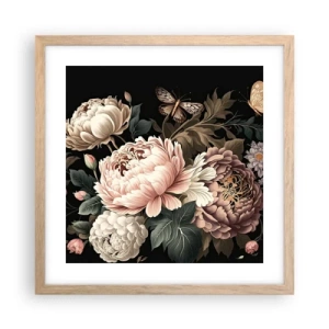 Poster in light oak frame - Baroque Style - 40x40 cm