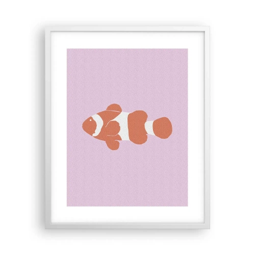 Poster in white frmae - Coral Suits Her from Head to Tail - 40x50 cm